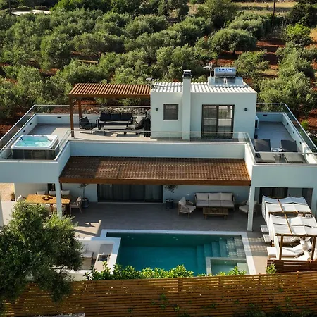 Willa Mourelo Luxury In Chania With Private Pool Jacuzzi