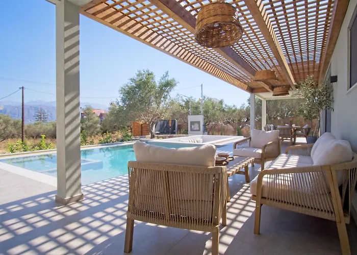 Mourelo Luxury In Chania With Private Pool Jacuzzi *